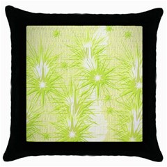 Background Green Star Throw Pillow Case (black) by HermanTelo