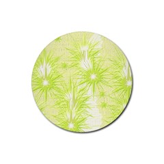 Background Green Star Rubber Coaster (round)  by HermanTelo