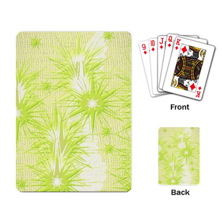 Background Green Star Playing Cards Single Design (Rectangle)