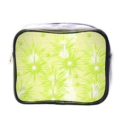 Background Green Star Mini Toiletries Bag (one Side) by HermanTelo