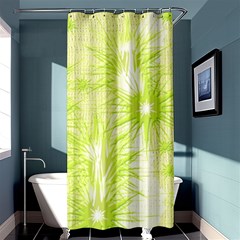 Background Green Star Shower Curtain 36  X 72  (stall) 