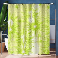 Background Green Star Shower Curtain 60  X 72  (medium)  by HermanTelo