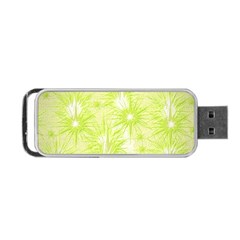 Background Green Star Portable Usb Flash (one Side)