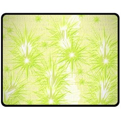 Background Green Star Double Sided Fleece Blanket (medium) 