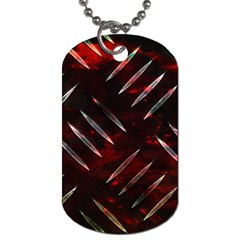 Background Red Metal Dog Tag (two Sides)