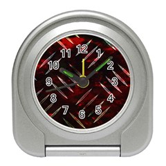 Background Red Metal Travel Alarm Clock