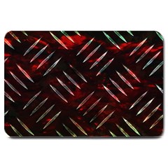 Background Red Metal Large Doormat 