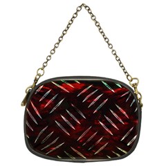 Background Red Metal Chain Purse (two Sides)