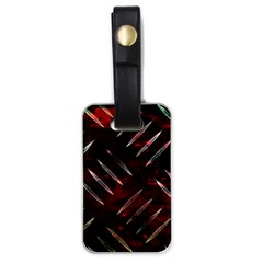 Background Red Metal Luggage Tag (one Side)