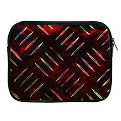 Background Red Metal Apple Ipad 2/3/4 Zipper Cases