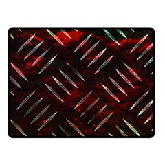 Background Red Metal Double Sided Fleece Blanket (small) 