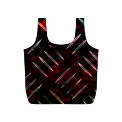 Background Red Metal Full Print Recycle Bag (s)