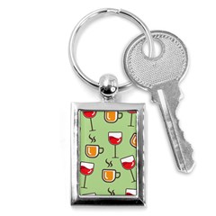 Cups And Mugs Key Chain (rectangle) by HermanTelo