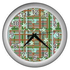 Textile Fabric Wall Clock (silver) by HermanTelo