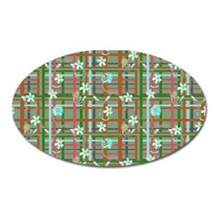 Textile Fabric Oval Magnet by HermanTelo