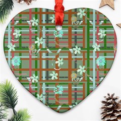 Textile Fabric Heart Ornament (two Sides) by HermanTelo