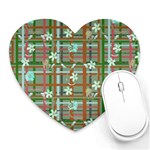 Textile Fabric Heart Mousepads Front