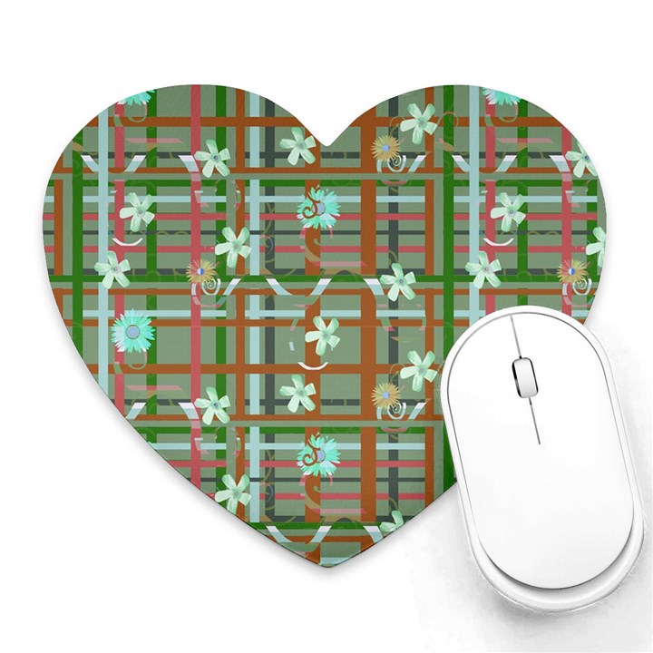 Textile Fabric Heart Mousepads