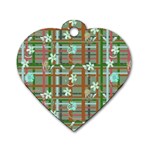 Textile Fabric Dog Tag Heart (One Side) Front