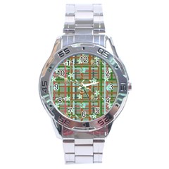 Textile Fabric Stainless Steel Analogue Watch