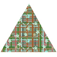 Textile Fabric Wooden Puzzle Triangle by HermanTelo