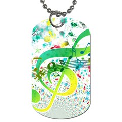 Circle Music Pattern Dog Tag (two Sides)