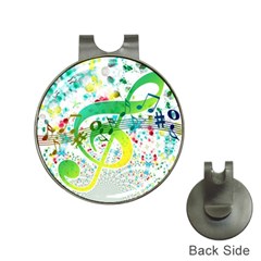 Circle Music Pattern Hat Clips With Golf Markers