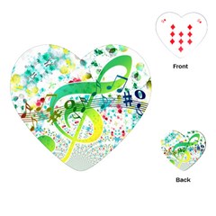 Circle Music Pattern Playing Cards Single Design (heart)