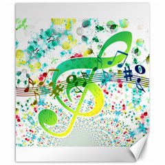 Circle Music Pattern Canvas 8  X 10  by HermanTelo