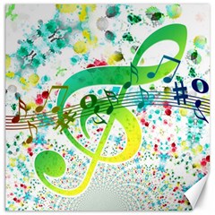 Circle Music Pattern Canvas 12  X 12 