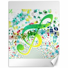 Circle Music Pattern Canvas 12  X 16 