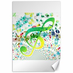 Circle Music Pattern Canvas 12  X 18 