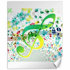 Circle Music Pattern Canvas 11  X 14 