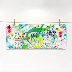 Circle Music Pattern Hand Towel