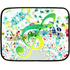 Circle Music Pattern Double Sided Fleece Blanket (mini) 