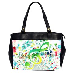 Circle Music Pattern Oversize Office Handbag (2 Sides)