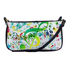 Circle Music Pattern Shoulder Clutch Bag by HermanTelo