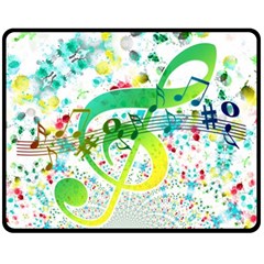 Circle Music Pattern Fleece Blanket (medium)  by HermanTelo