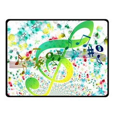 Circle Music Pattern Fleece Blanket (small)