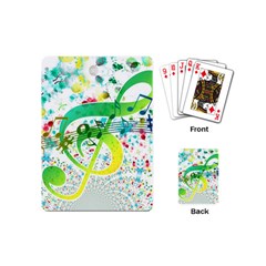 Circle Music Pattern Playing Cards Single Design (mini) by HermanTelo