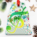 Circle Music Pattern Bell Ornament (Two Sides) Front