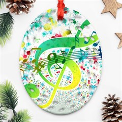 Circle Music Pattern Ornament (oval Filigree) by HermanTelo