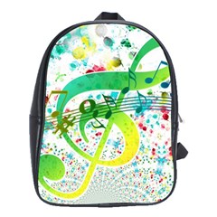 Circle Music Pattern School Bag (xl) by HermanTelo