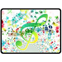 Circle Music Pattern Double Sided Fleece Blanket (large)  by HermanTelo