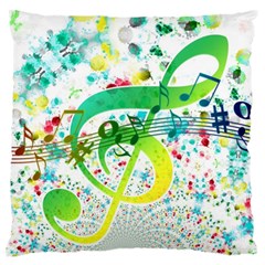 Circle Music Pattern Standard Flano Cushion Case (one Side) by HermanTelo