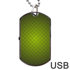 Hexagon Background Line Dog Tag Usb Flash (one Side)