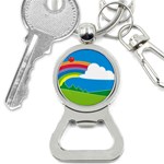 Natural Cloud Field Grass Bottle Opener Key Chain Front