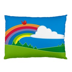 Natural Cloud Field Grass Pillow Case (two Sides) by Pakrebo