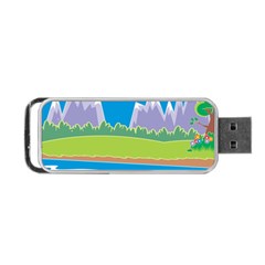 Nature Tree Water Grass Sun Portable Usb Flash (two Sides) by Pakrebo