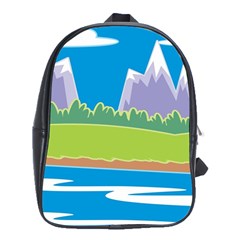 Nature Tree Water Grass Sun School Bag (xl) by Pakrebo